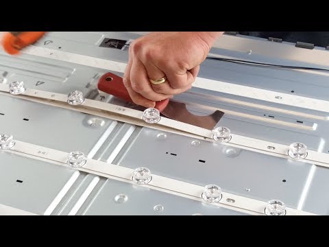 How to Replace LED Strips in LG LED TV - 55LF 55LB NC55 - Fixing Bad LED Backlights