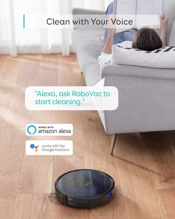 eufy BoostIQ Robovac 15c Voice Control with Amazon Alexa and Google Assistant