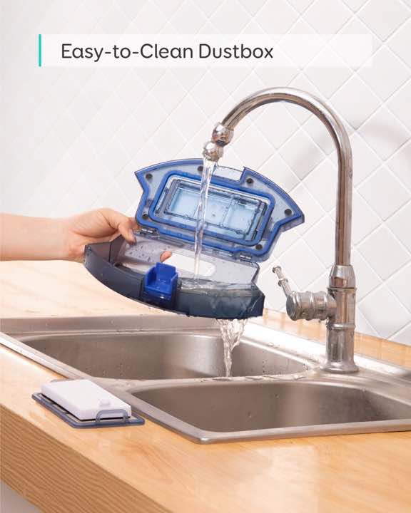 eufy BoostIQ Robovac 25c dustbin is easy to clean