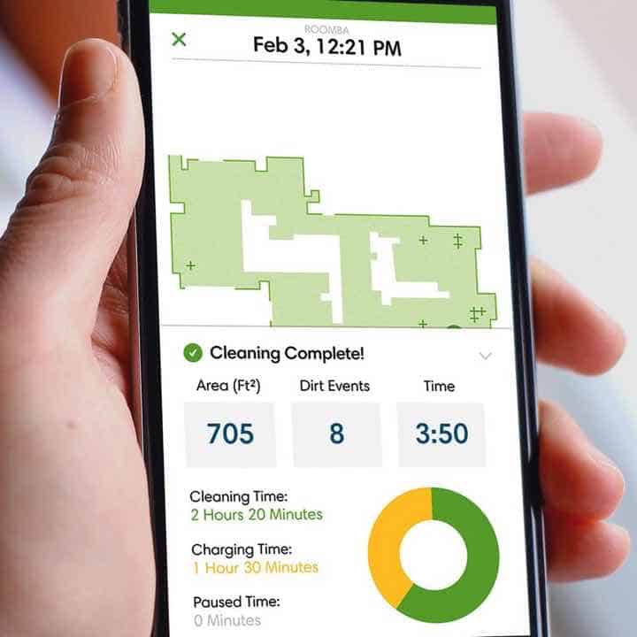 Cleaning Reports from the iRobot Home App for Android and iOS