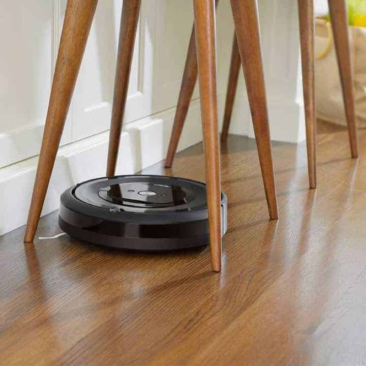 iRobot Roomba e5 (5150) Height and slim to fit under sofas, coffee tables, chairs, and more.