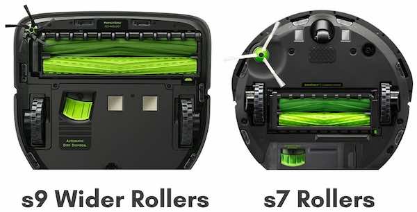 s9 vs s7 dual brush rollers width comparison