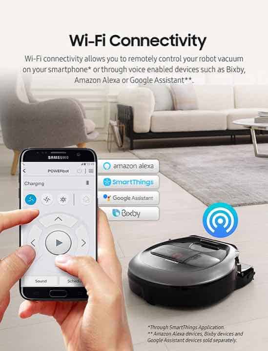 Samsung POWERbot R7040 SmartThings Mobile App and Wi-Fi Connectivity