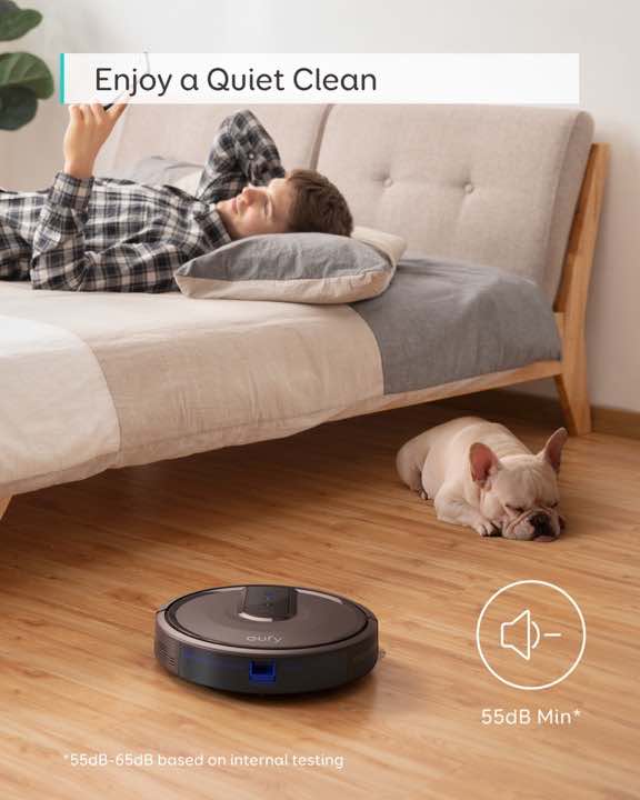 Super-Thin Brown Quiet 1500Pa Strong Suction Self-Charging Robotic Vacuum eufy BoostIQ RoboVac 15T Upgraded Cleans Hard Floors to Medium-Pile Carpets Touch-Control Panel 