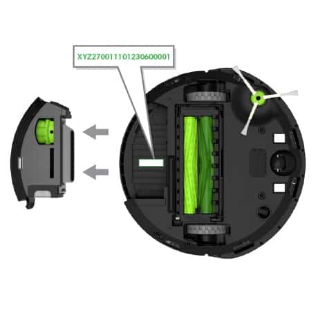 Roomba i Series Find the Serial Number