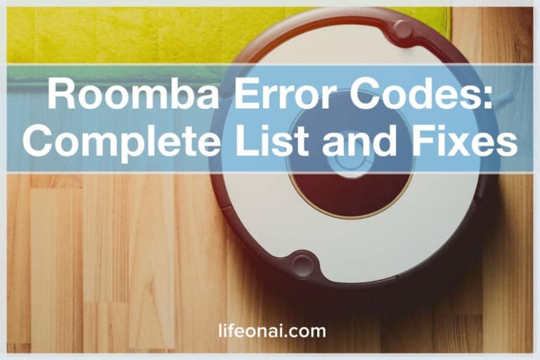Roomba Error Codes List and Fixes