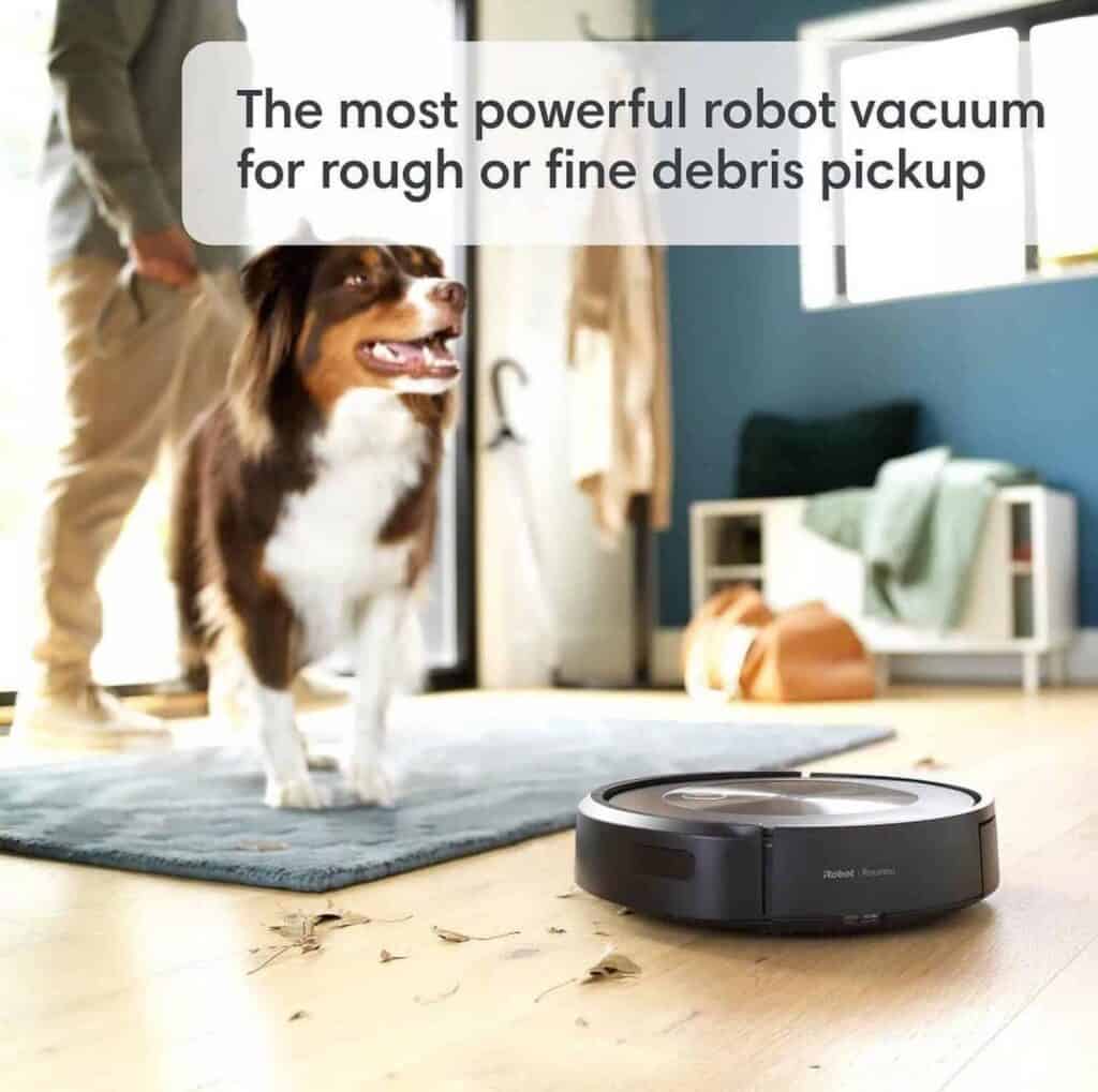The Roomba J9+ is the most powerful robot vacuum for rough or fine debris pickup.