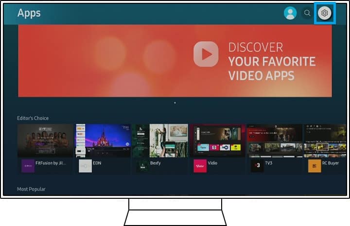 Samsung TV Reinstall Apps Step 2