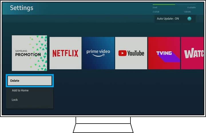 Samsung TV Reinstall Apps Step 3