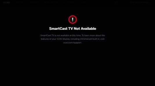 Vizio TV Smartcast Not Available and Working